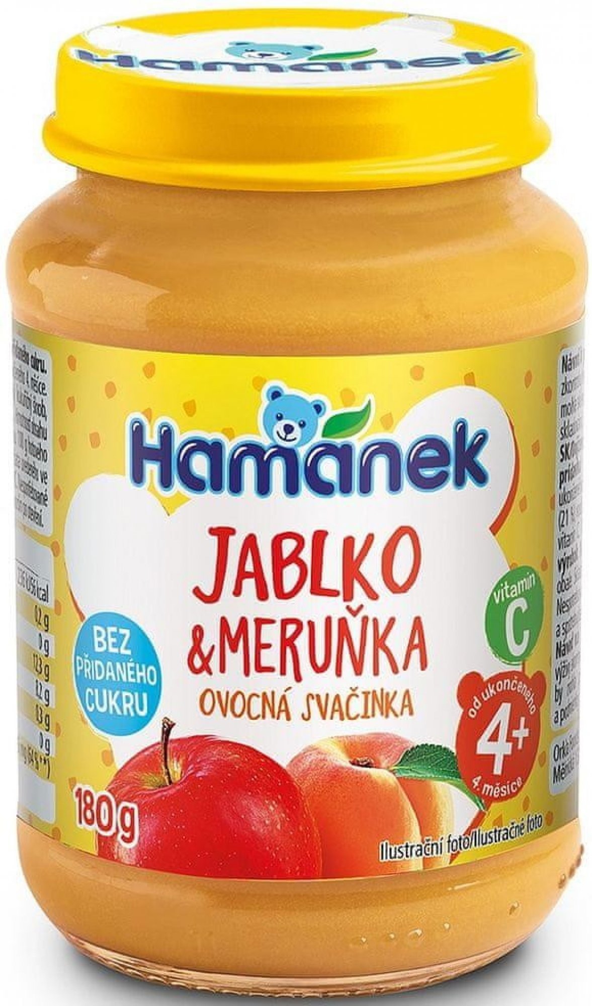 Hamánek Jablko meruňka bez přid.cukru 180 g