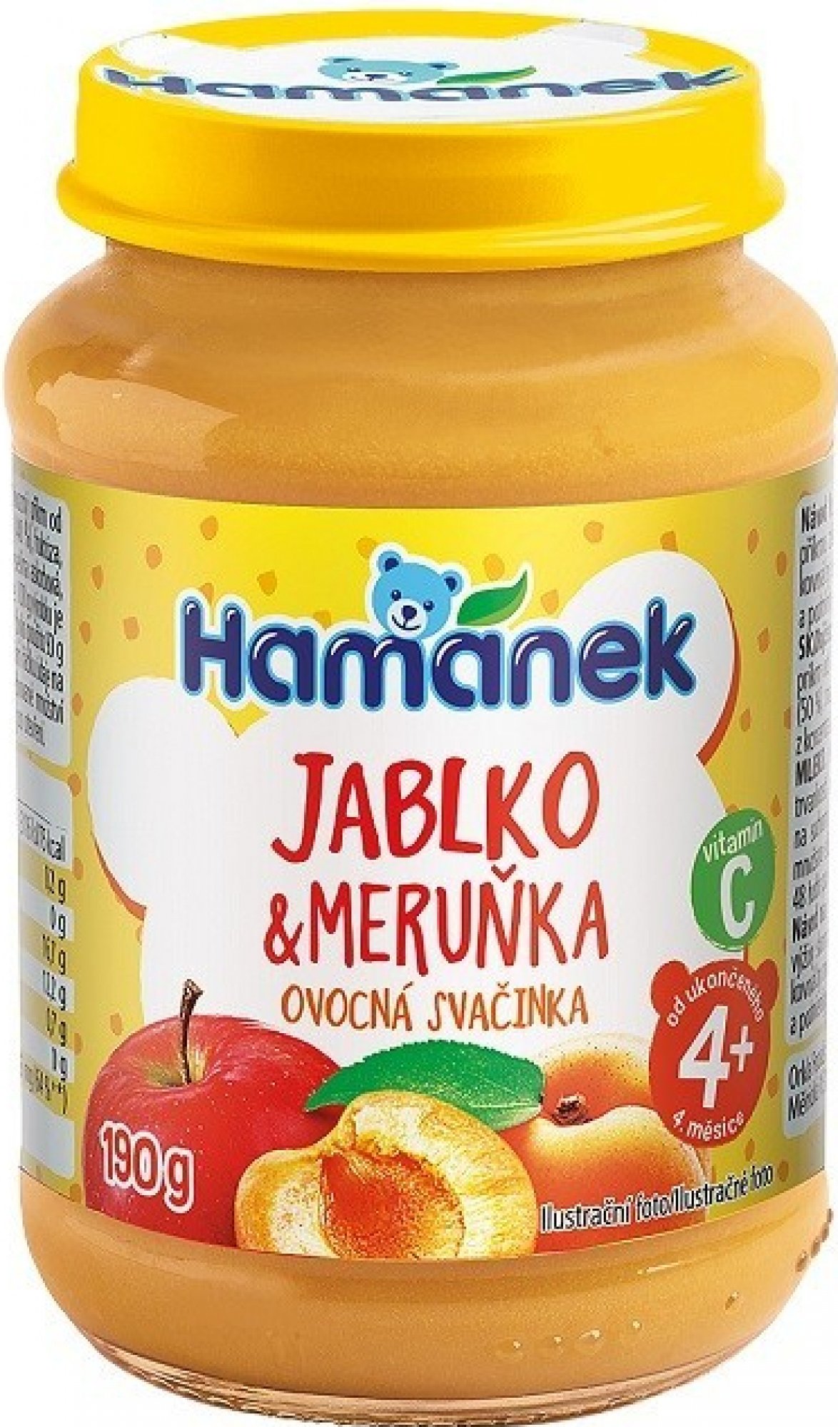 Hamánek Jablko & Meruňka ovocná svačinka 190 g