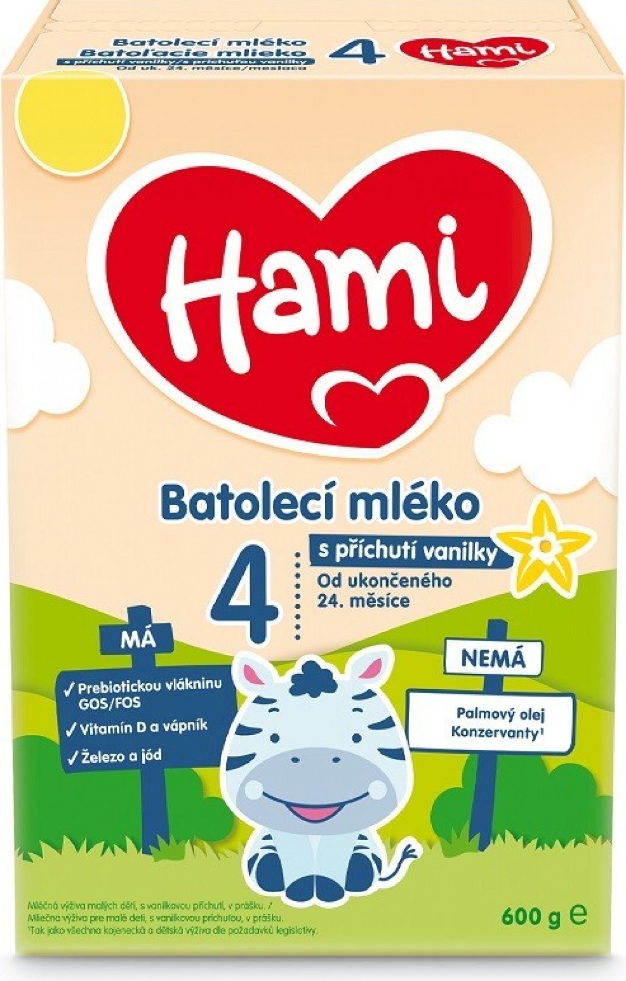 Hami 4 s příchutí vanilky 600 g