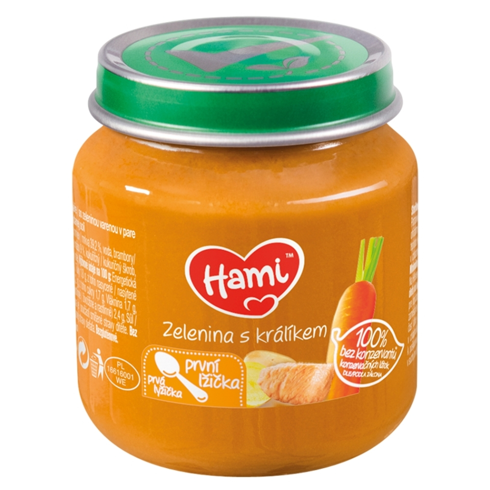 Hami Zelenina s králíkem první lžička 125 g