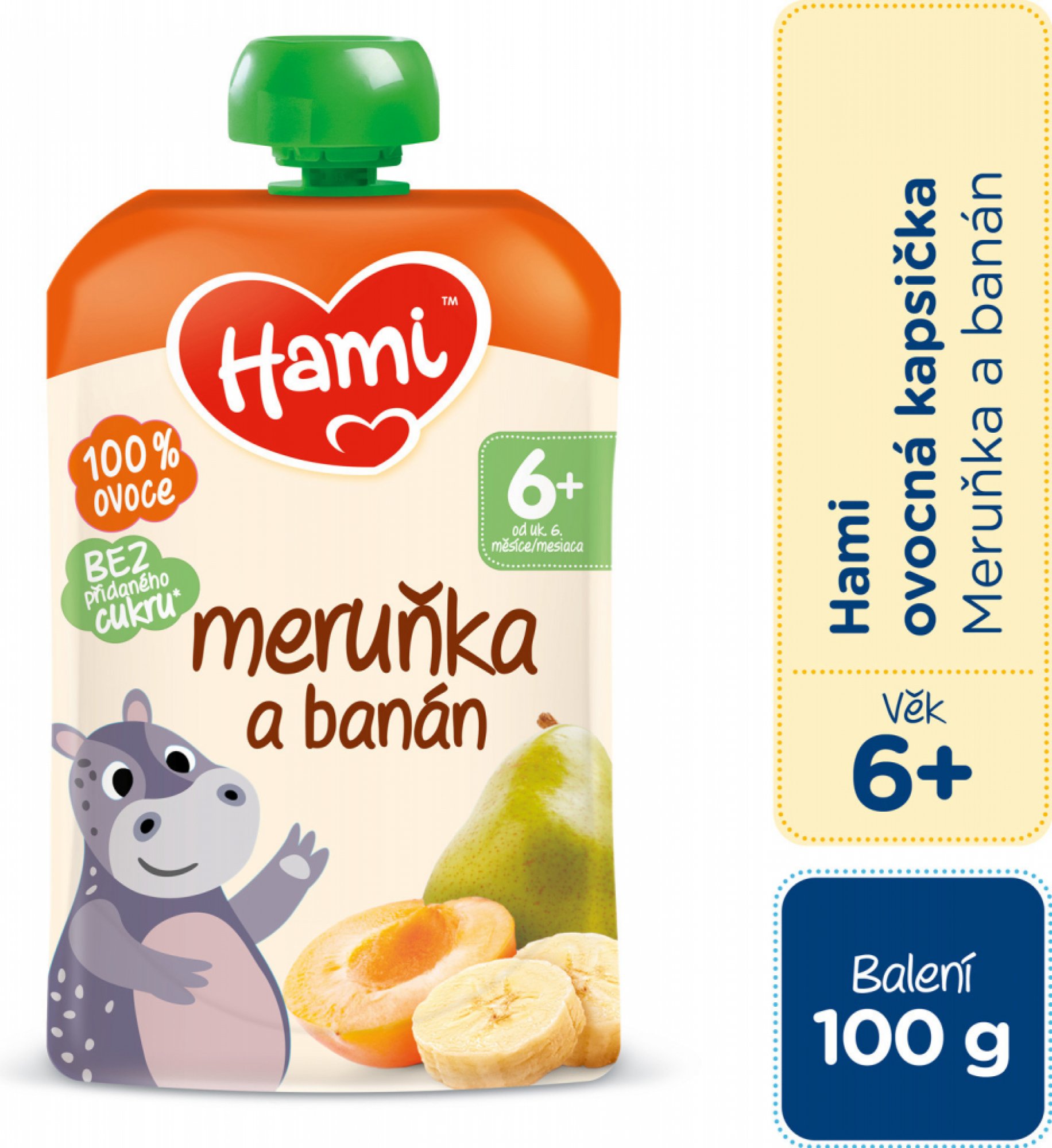 Hami kapsička meruňka a banán 100g