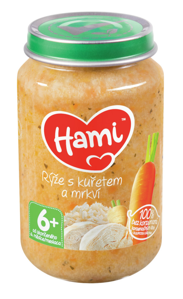 Hami Rýže s kuřetem a mrkví 6+ 200 g