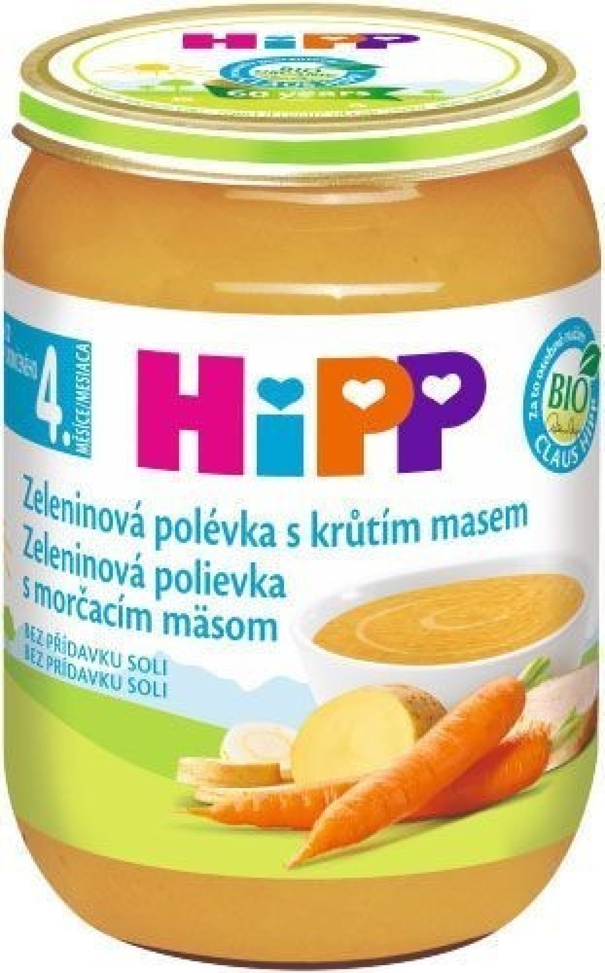 HiPP POLÉVKA BIO Zeleninová s krůtím m. 190g
