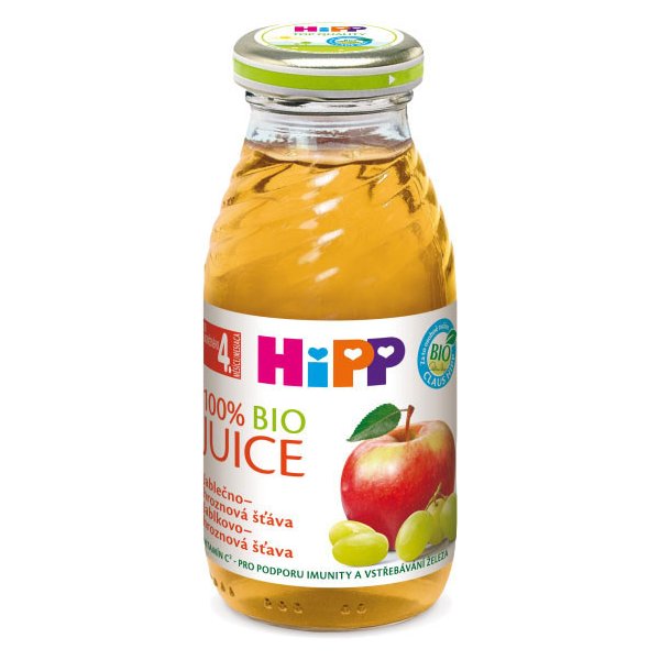 HiPP ŠŤÁVA BIO Jablečno-hroznová 200ml