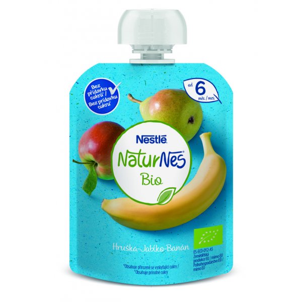NESTLÉ kapsička ovocná Hruška/Jablko/Banán BIO 90g