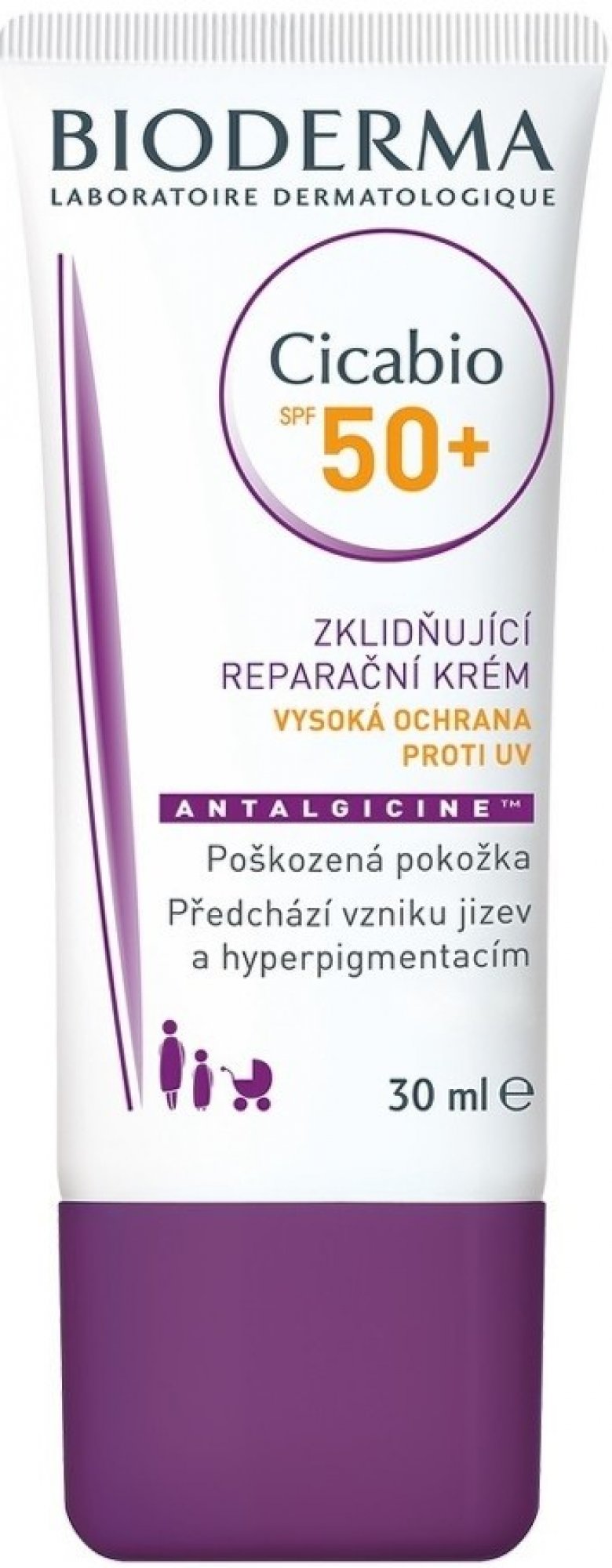Bioderma Cicabio zklidňujicí a obnovujicí péče SPF50+ 30 ml