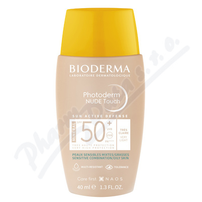 Bioderma Photoderm Nude Touch Mineral Fluid velmi světlý SPF50+ 40 ml