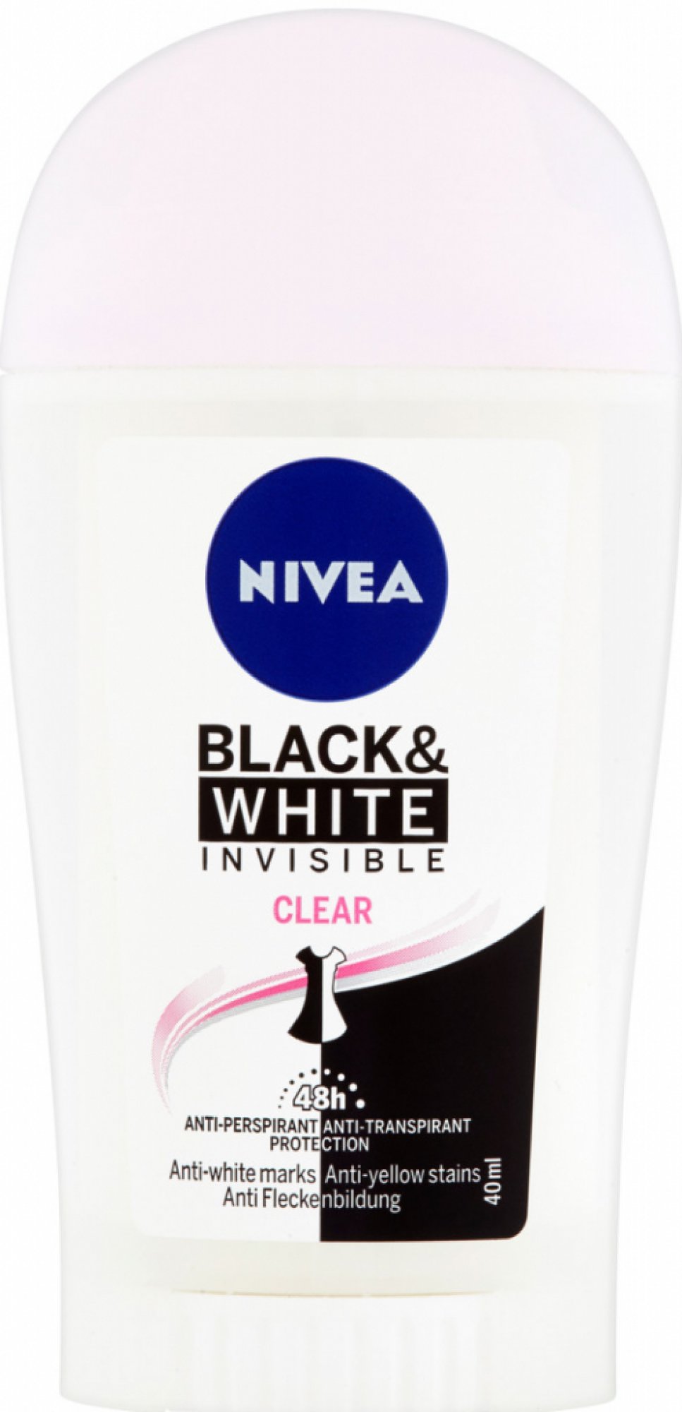 Nivea Invisible for Black & White Clear deostick 40 ml