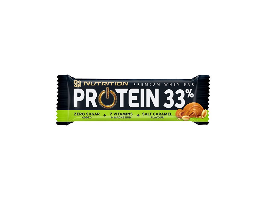 GO ON Proteinová tyčinka 33% slaný karamel 50g