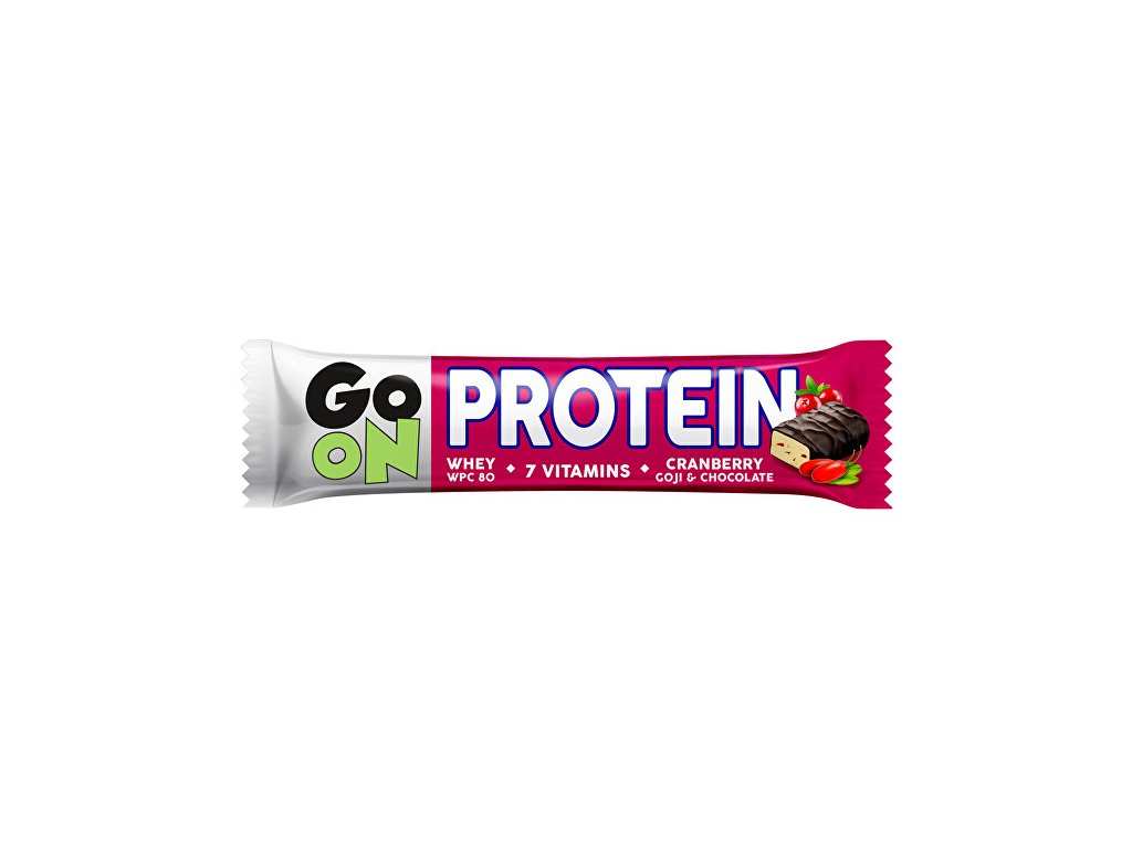 GO ON Proteinová tyčinka s brusinkami a goji 50g