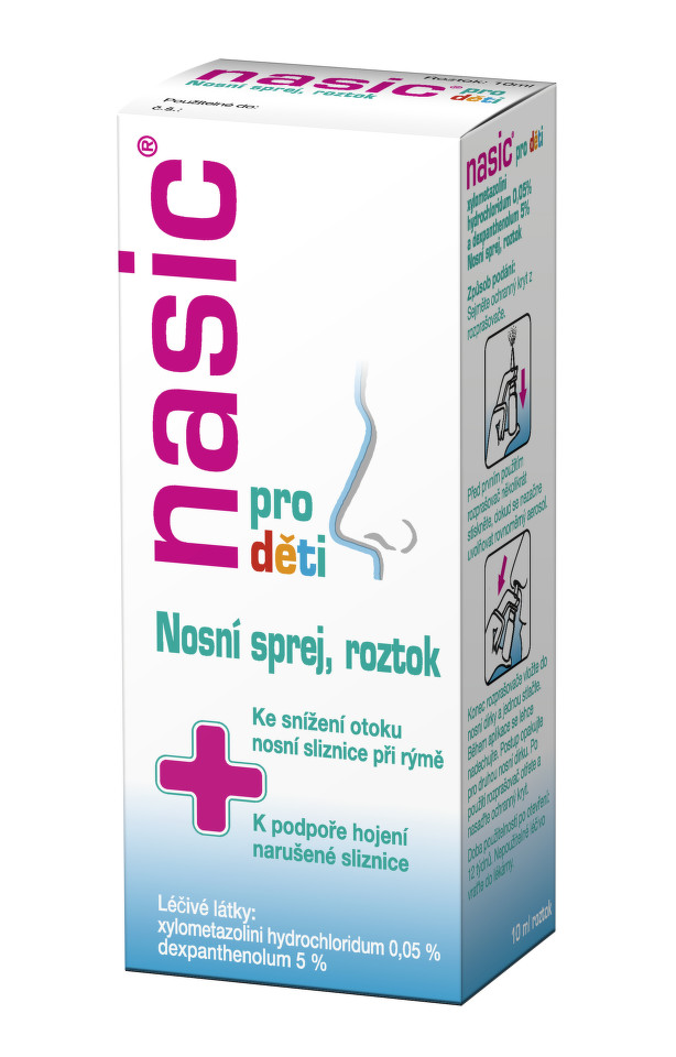 NASIC PRO DĚTI 0,5MG/ML+50MG/ML nosní podání sprej, roztok 1X10ML II