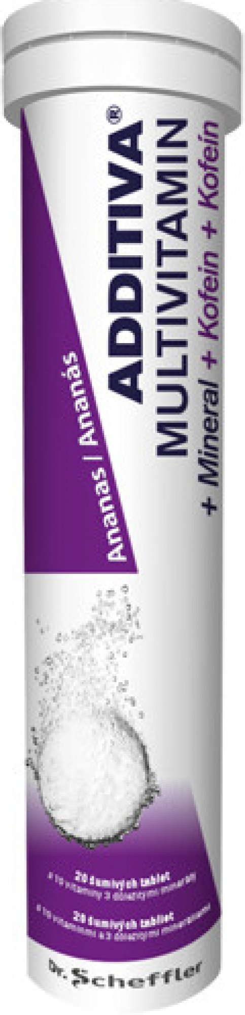 Additiva multiVitamín + minerál ananas 20 šumivých tablet