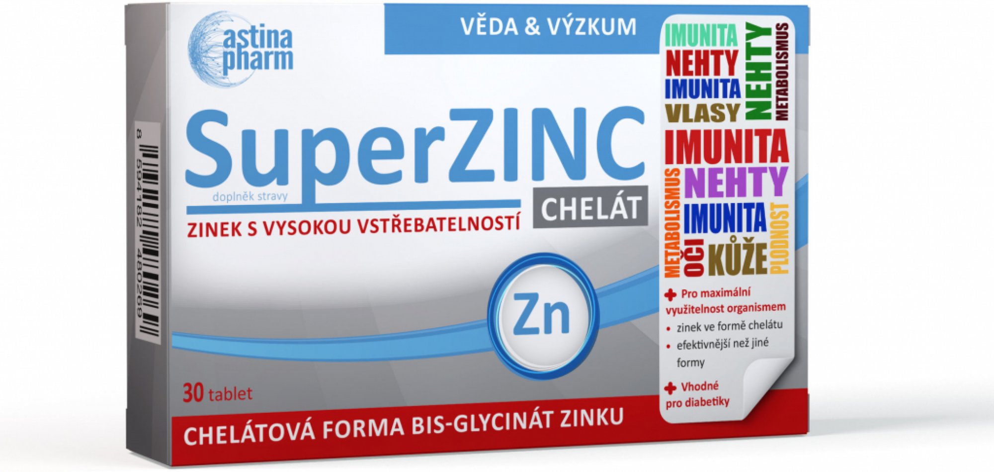 Astina SuperZINC CHELÁT 30 tablet