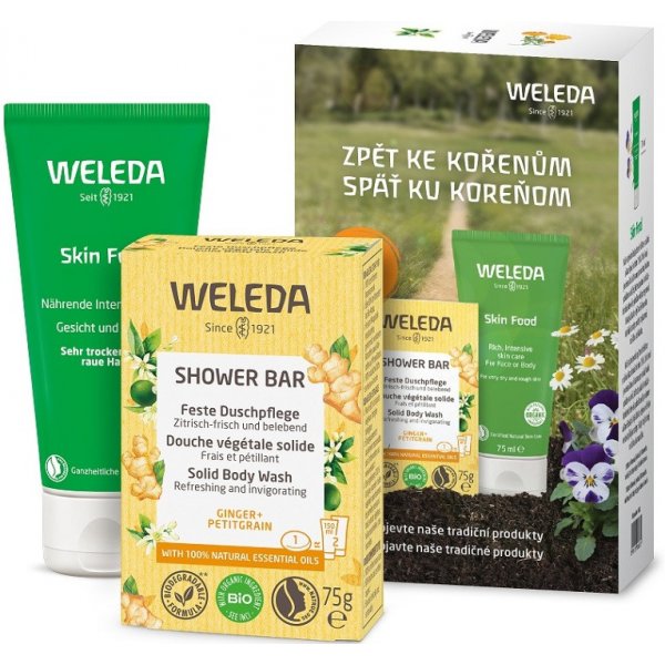 Weleda Zpět ke kořenům tuhé mýdlo 75 g + pleťový krém 75 ml dárková sada