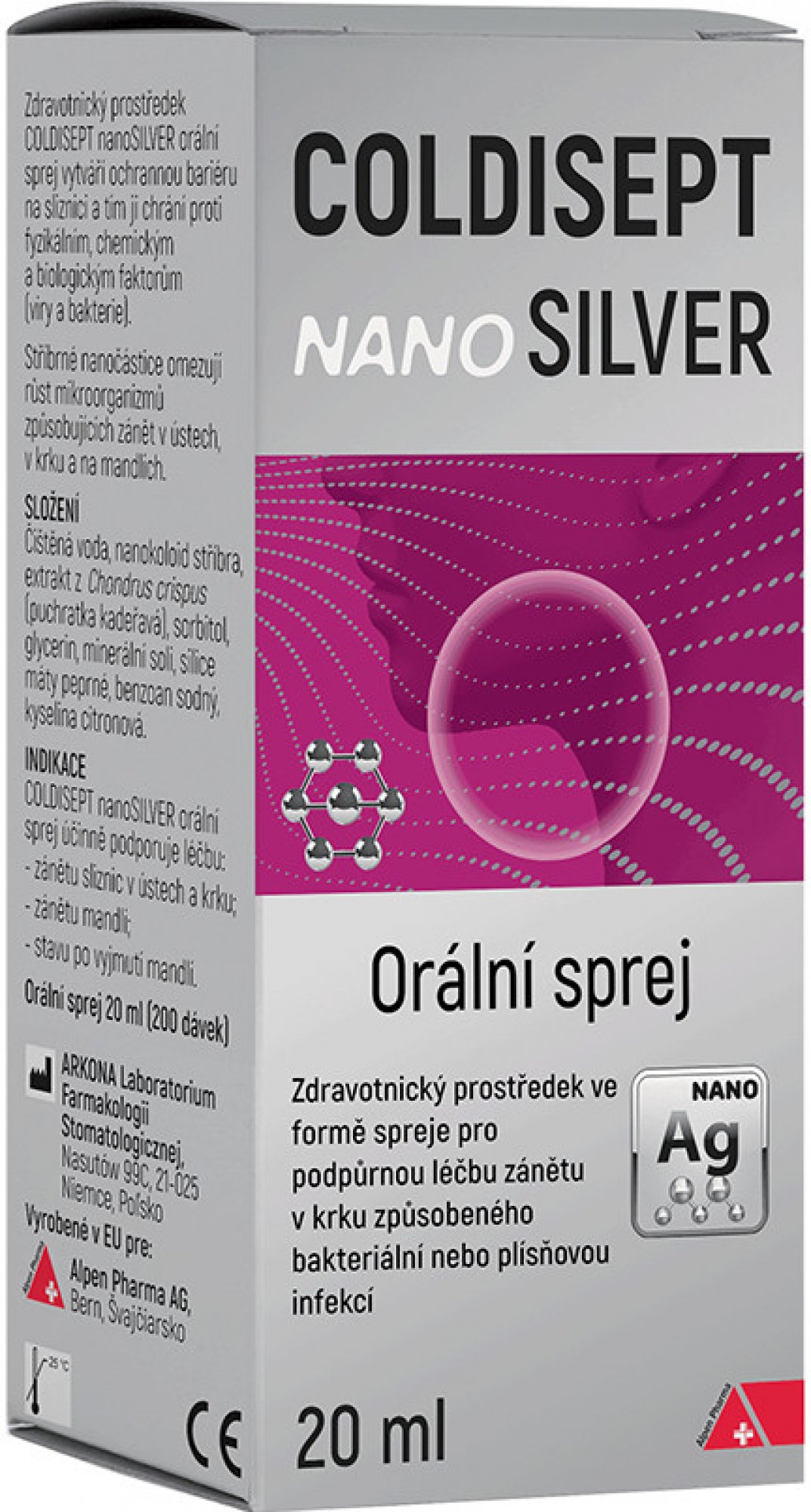 Coldisept nanoSilver orální sprej 20 ml