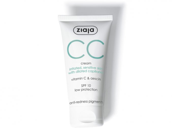 Ziaja CC Cream zklidňující cc krém s vitamínem c pro citlivou pleť SPF10 50 ml