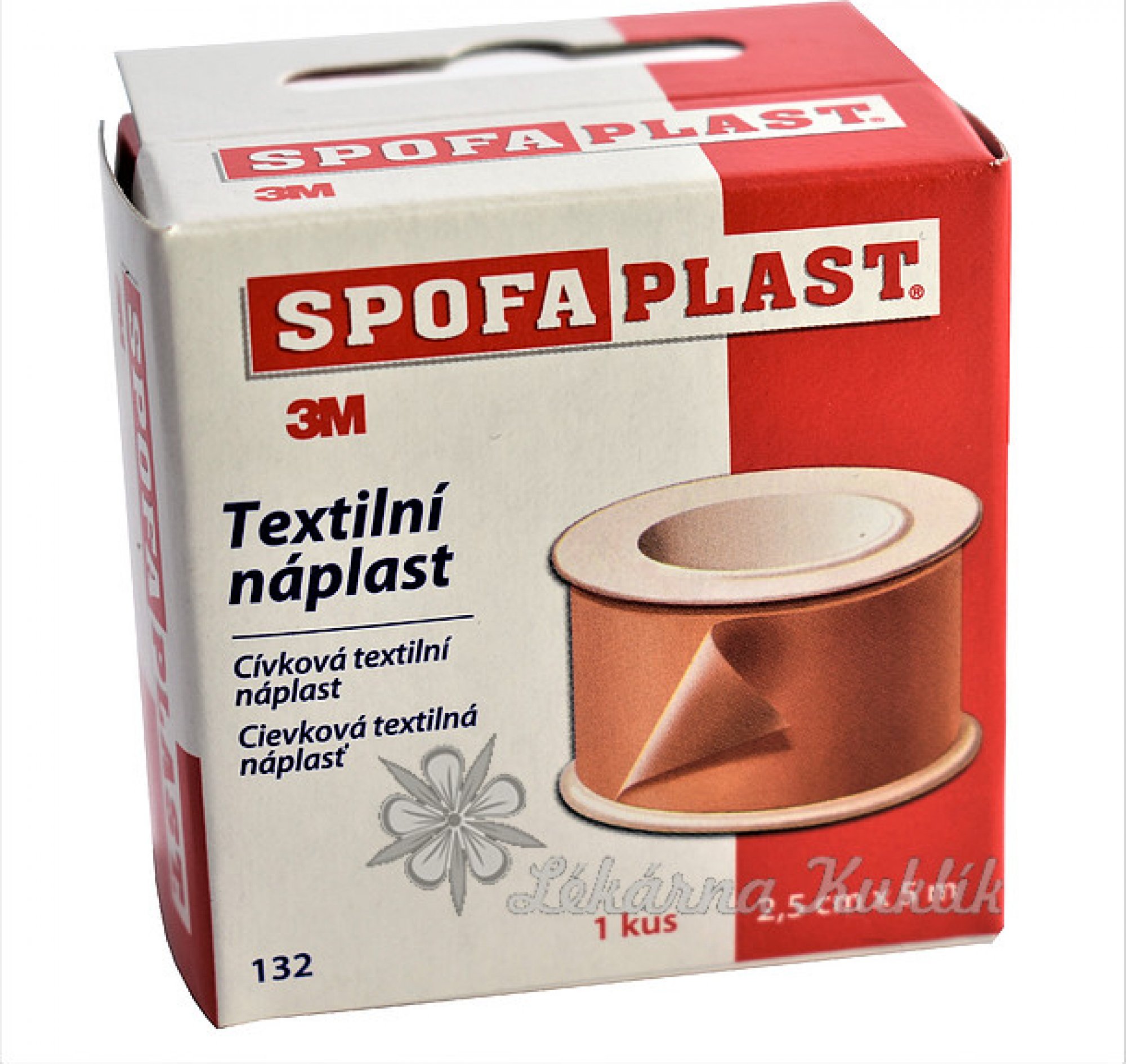 3M Spofaplast Náplast cívková text.132SB 2.5cmx5m