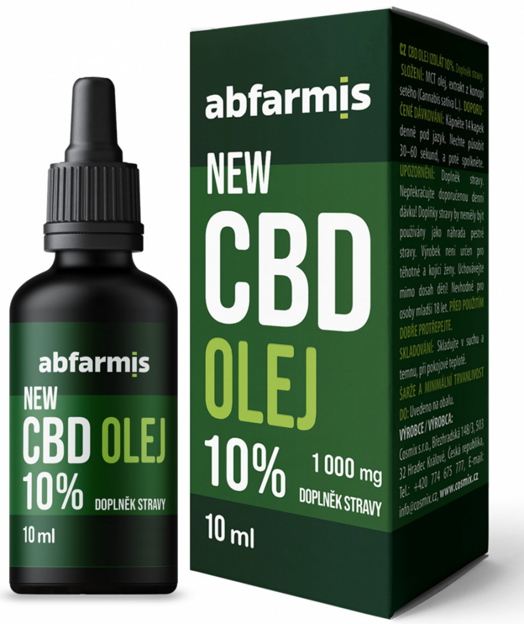 Abfarmis CBD Konopný olej 10% 10ml