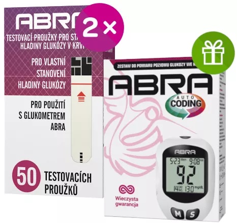 ABRA test.prouž.na stanov.hlad.glukózy v krvi 50ks