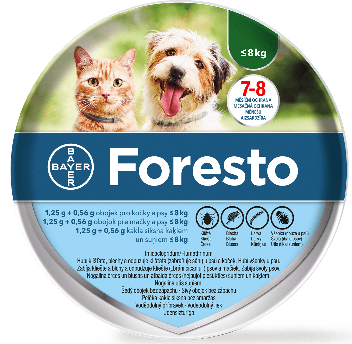 Bayer Foresto obojek pro malé psy do 8kg 38cm