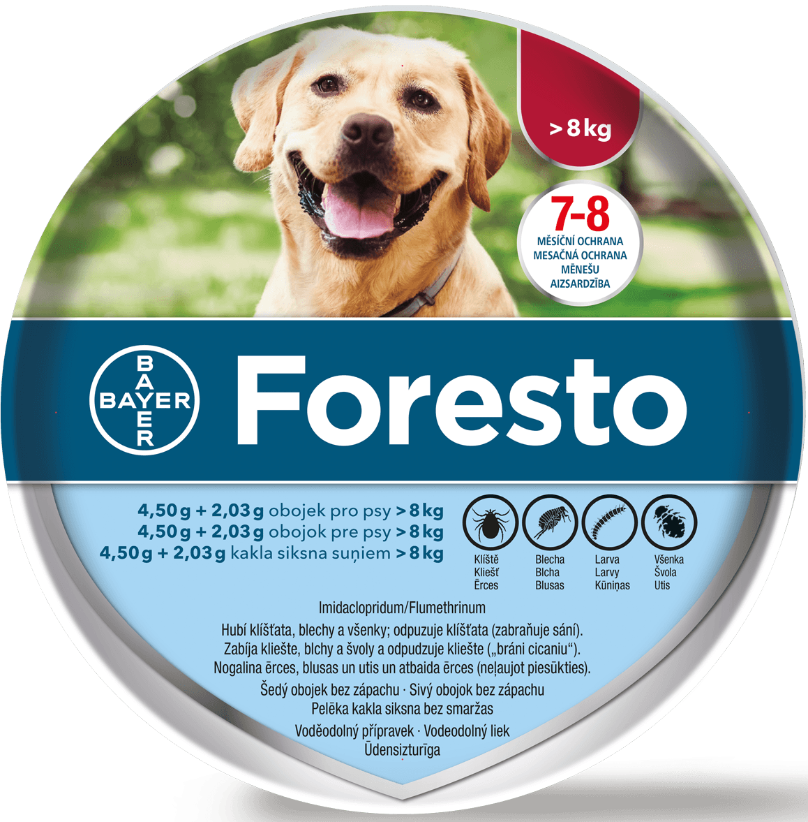 Bayer Foresto obojek pro psy nad 8kg 70cm