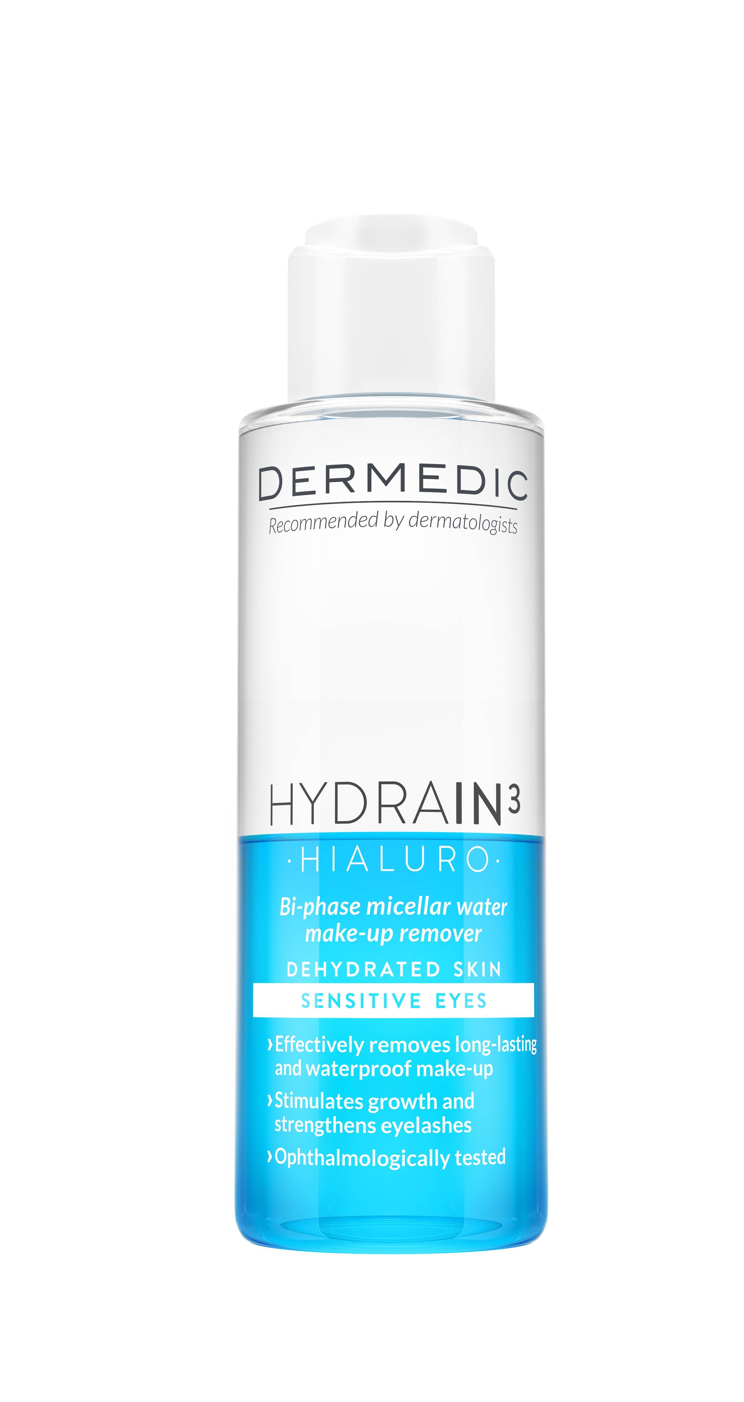Dermedic Hydrain3 Hialuro dvoufázový micelární odličovač očí 115ml