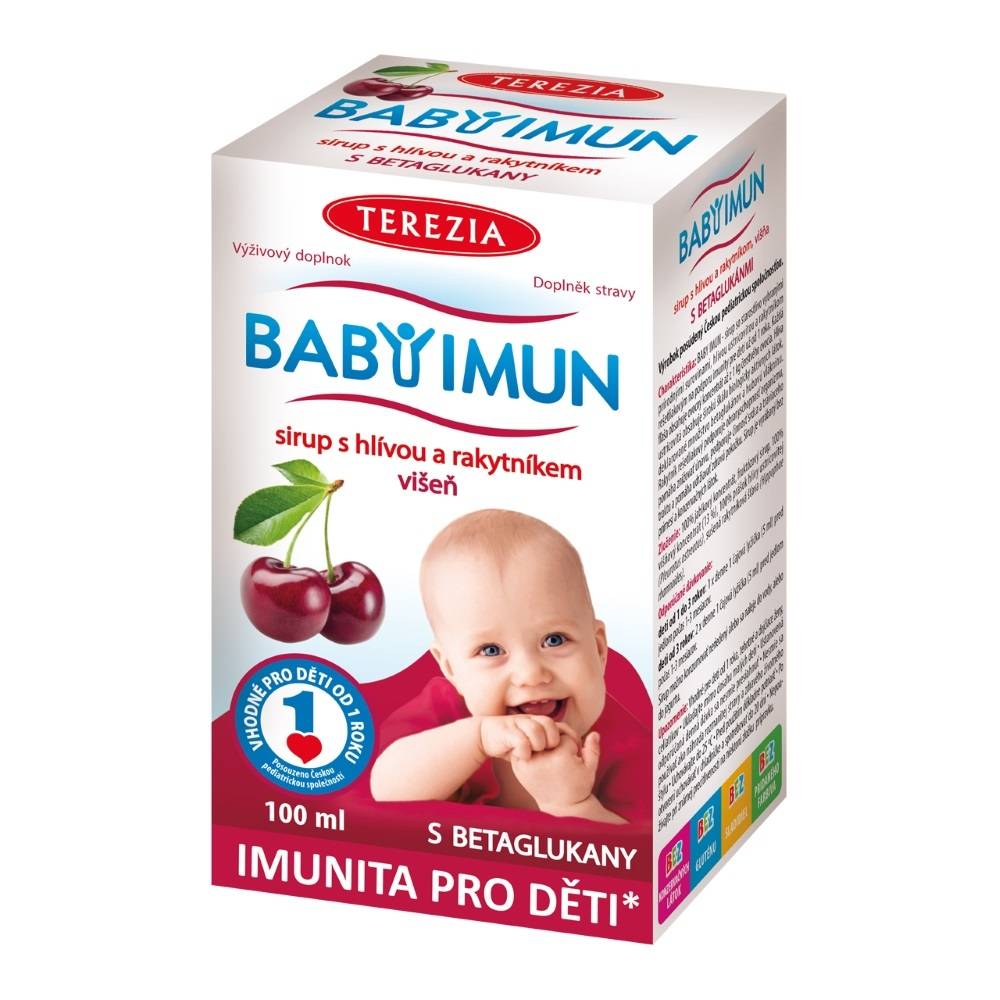 Terezia Company Baby Imun sirup s hlívou a rakytníkem příchuť višeň 100 ml