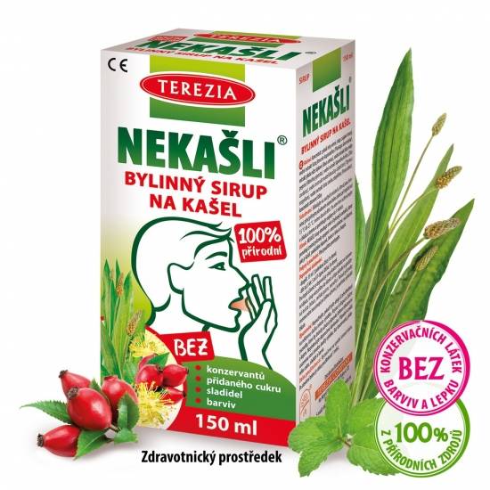 Terezia Nekašli 100% přírodní bylinný sirup na kašel 150ml