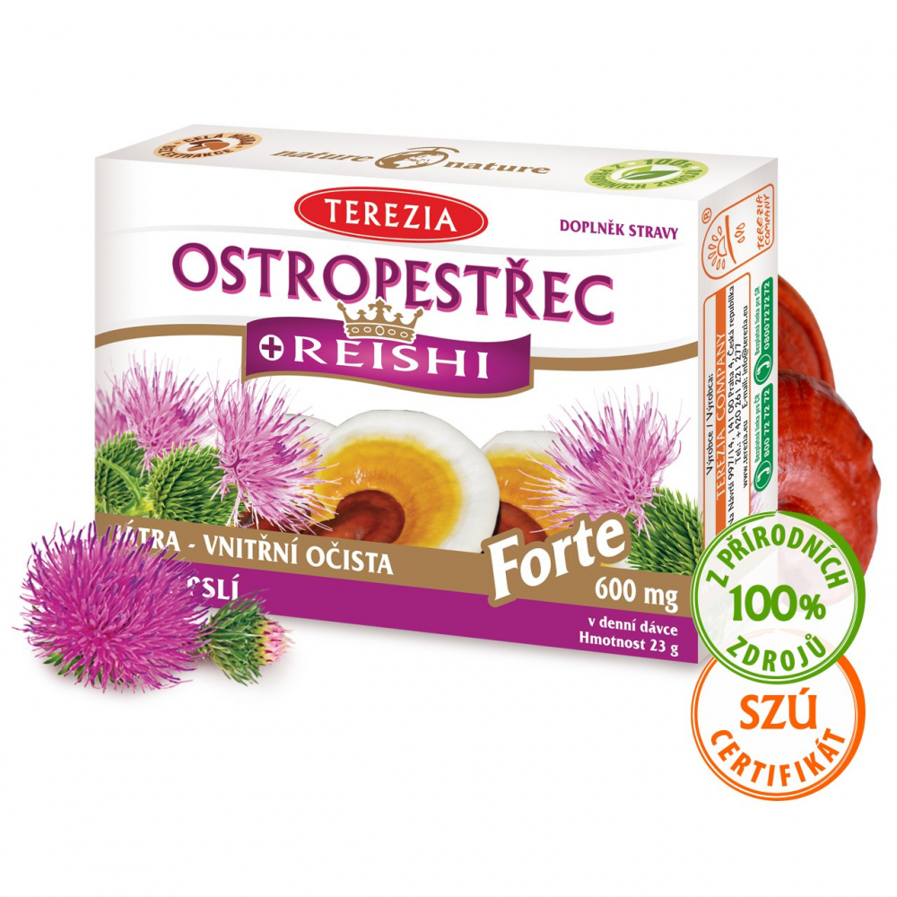Terezia Company Ostropestřec + reishi 60 kapslí