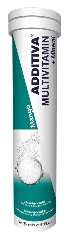 Additiva multiVitamín + minerál mango 20 šumivých tablet