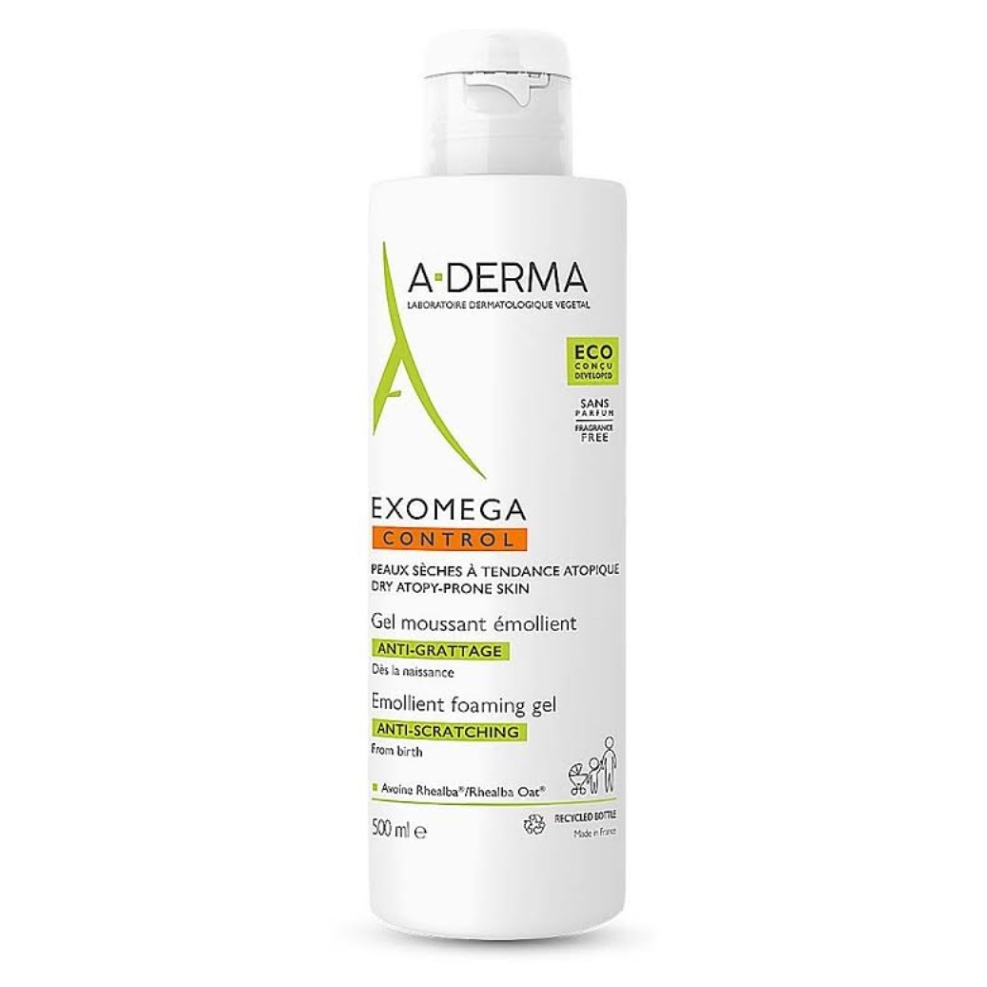 A-Derma Exomega zvláčňující mycí gel 2v1 500 ml