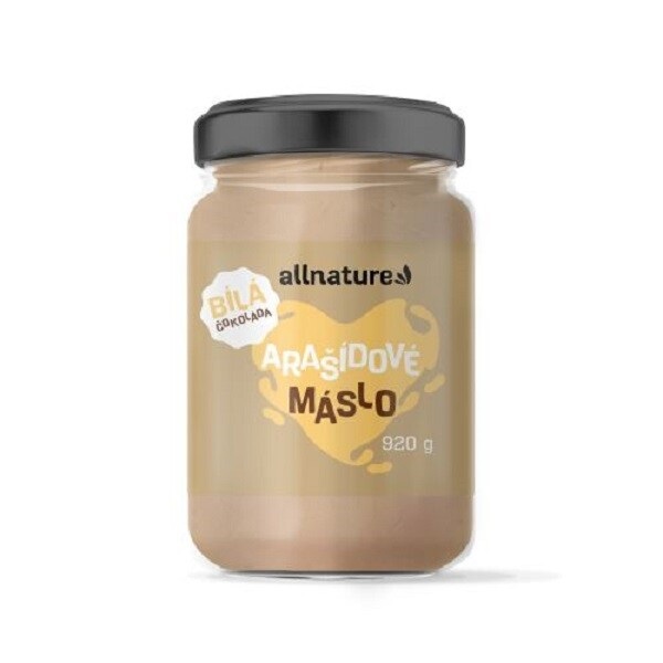Allnature Arašídové máslo s bílou čokoládou 920g
