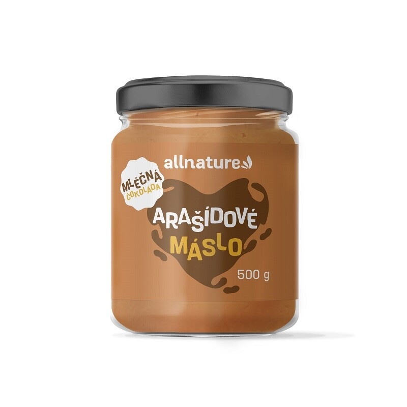 Allnature Arašídové máslo s mléčnou čokoládou 500g