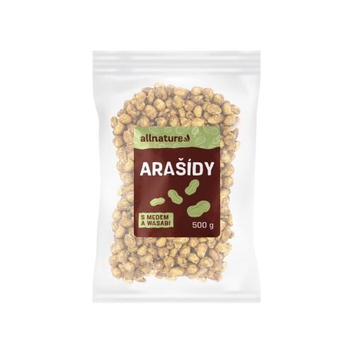 Allnature Arašídy s medem a wasabi 500g
