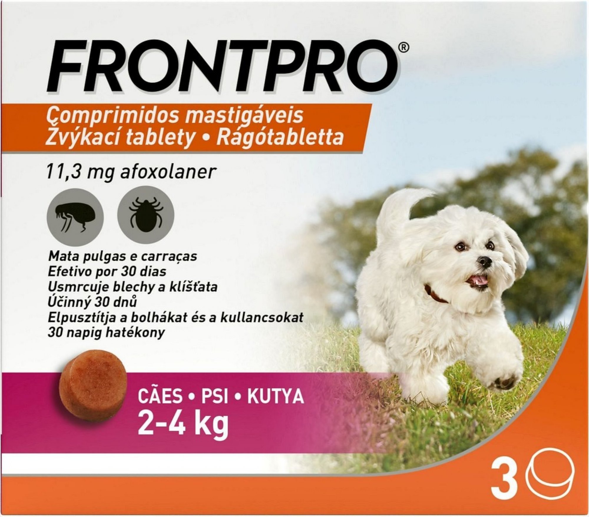 Frontpro 11,3 mg 2-4kg žvýkací 3 tbl