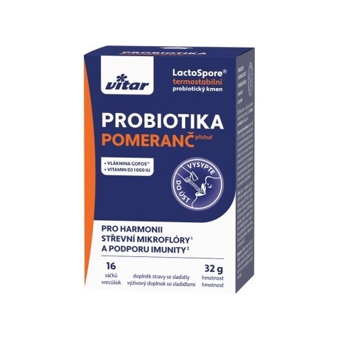 Vitar Probiotika+vláknina+vit.C a D 16 x 2 g doprodej