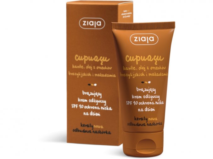 Ziaja Cupuacu Bronzing SPF 10 vyživující samoopalovací pleťový krém na den 50ml