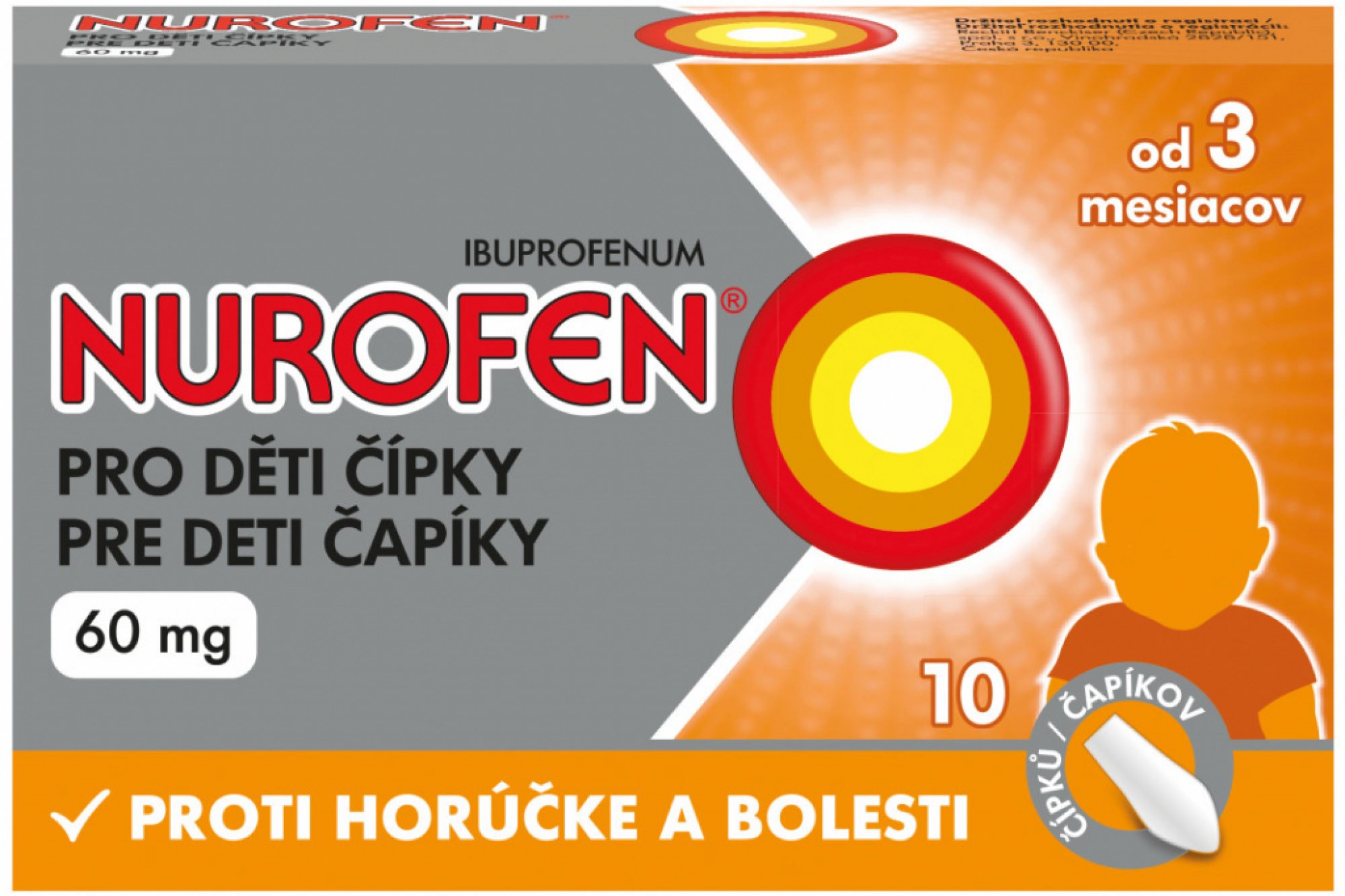 NUROFEN PRO DĚTI RCT 60MG SUP 10
