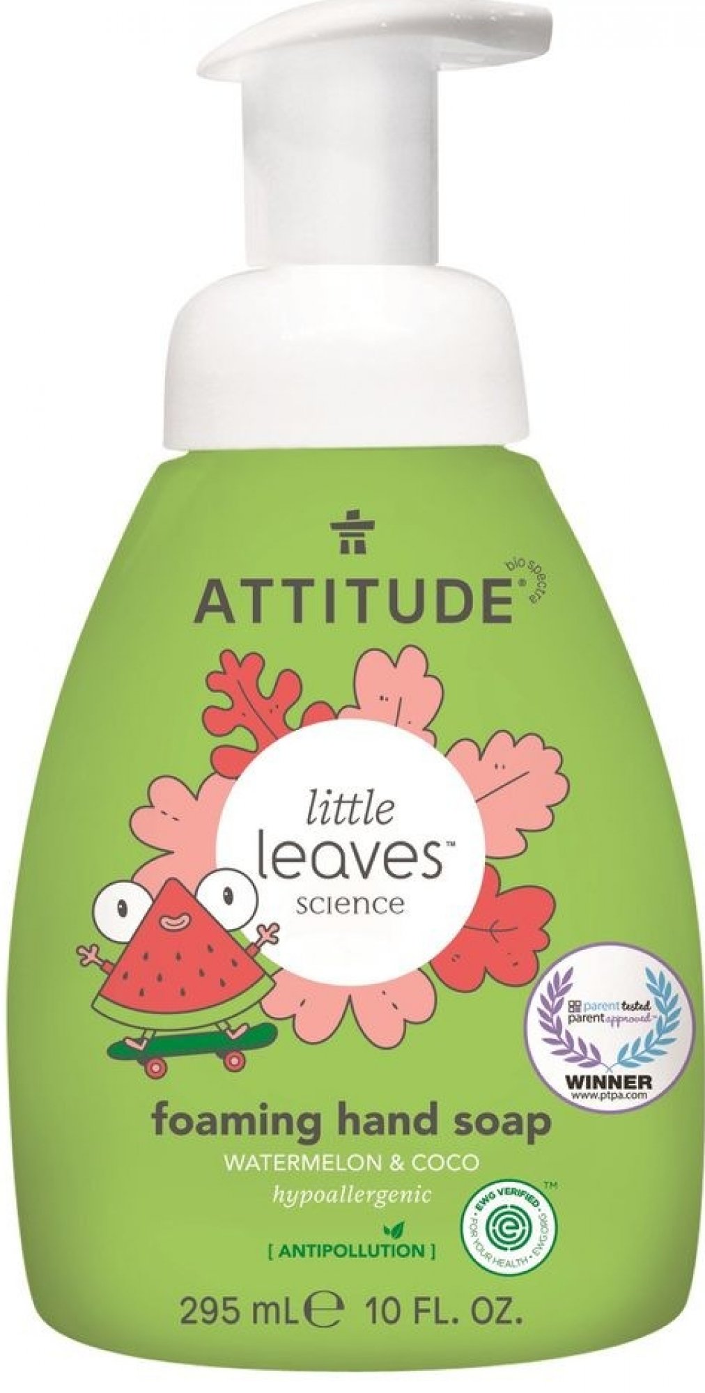 Attitude Dětské pěnivé mýdlo na ruce Little leaves s vůní melounu a kokosu 295 ml