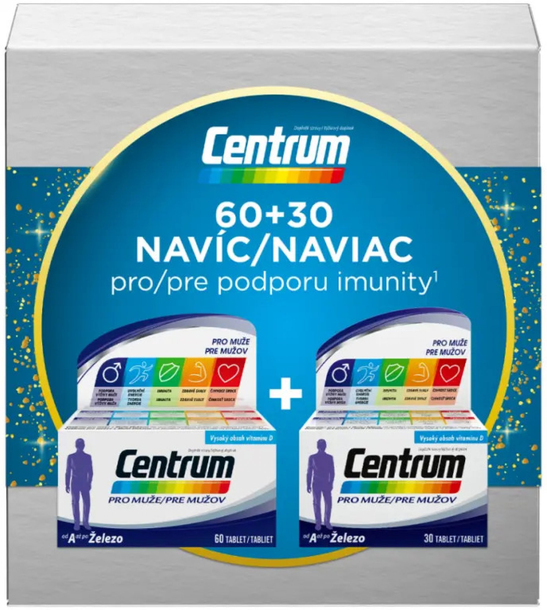 Centrum pro muže 60+30 tablet Vánoční balení