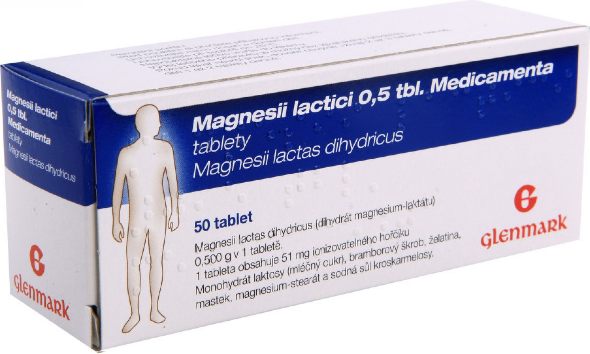 MAGNESII LACTICI 0,5 TBL. MEDICAMENTA POR 0,5G TBL NOB 50
