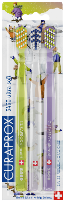 Curaprox CS 5460 Ultra soft 3ks WINTER Gutierrez barva: žlutá + čirá + fialová