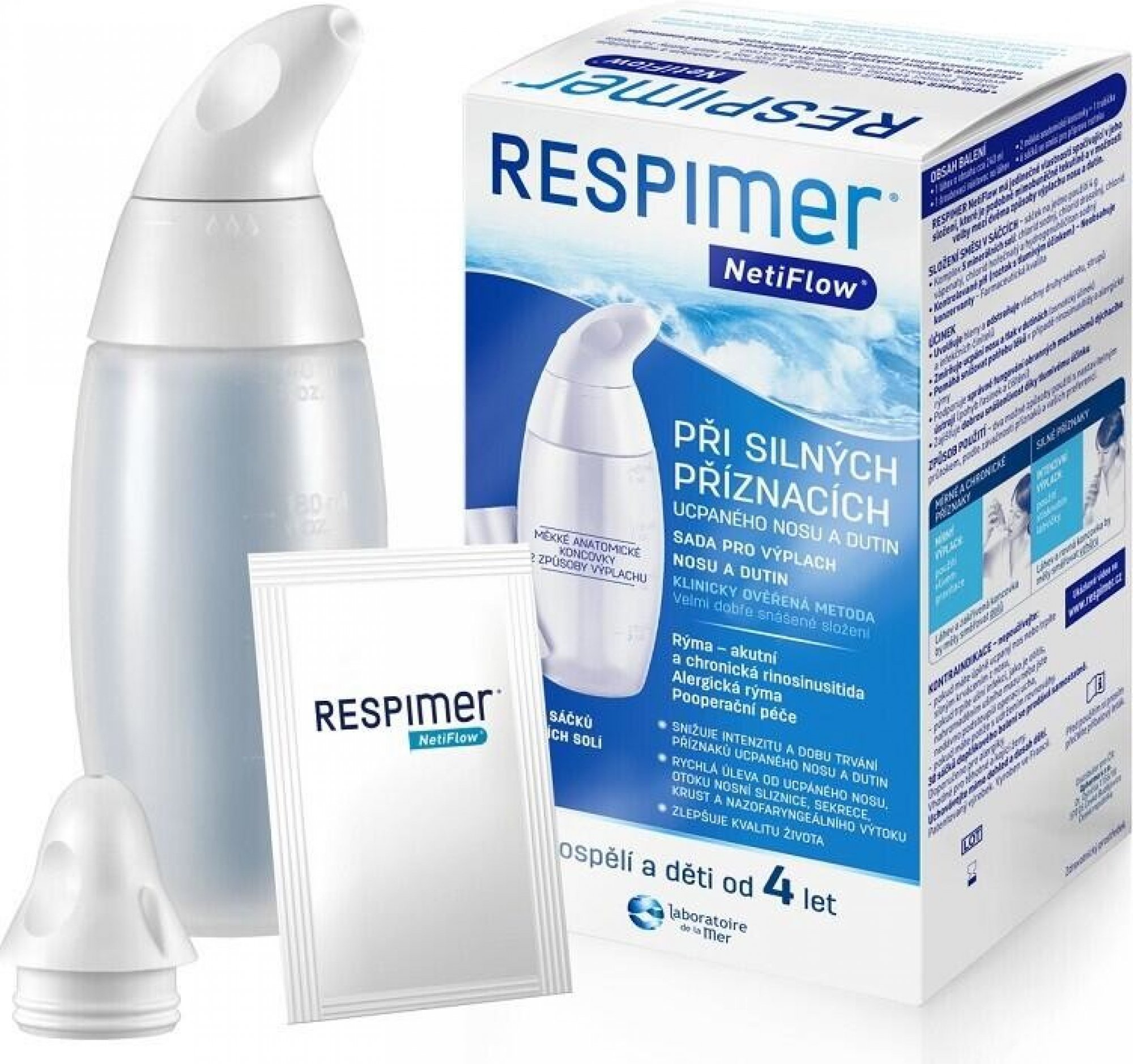 RESPIMER Sada na výplach nosu a dutin