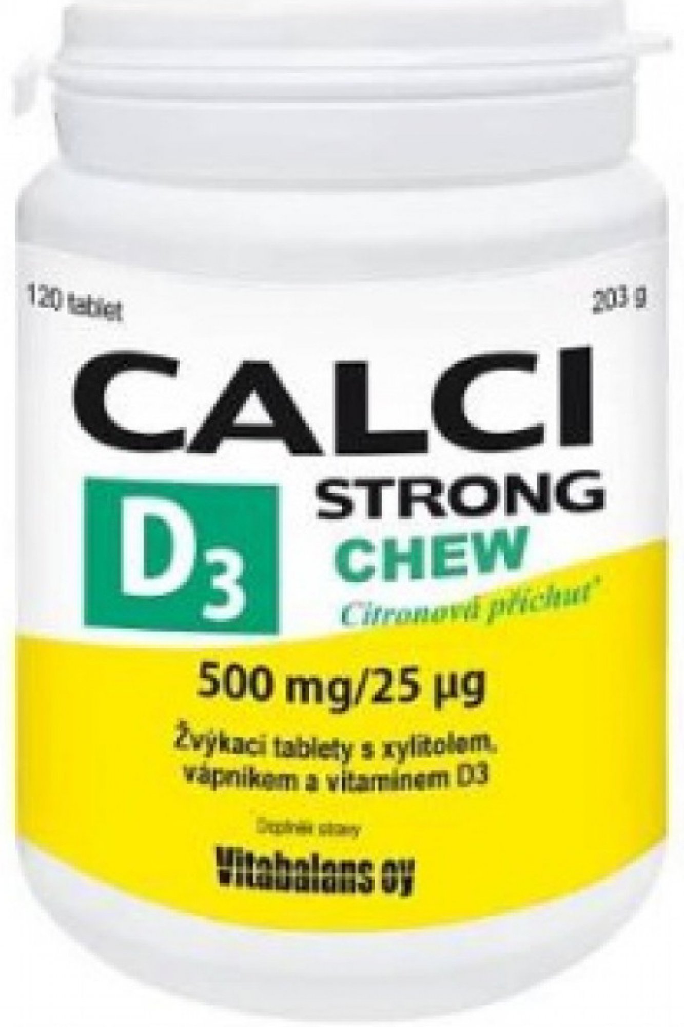 Vitabalans Calci Strong Chew+Vit.D3 120 tablet