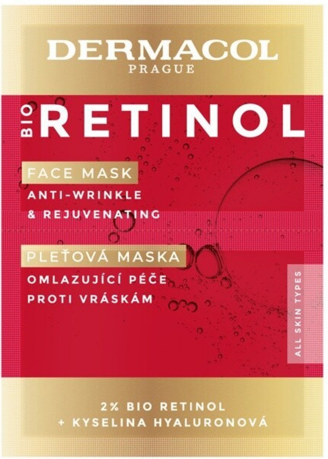 Dermacol Bio Retinol pleťová maska 2 x 8 ml