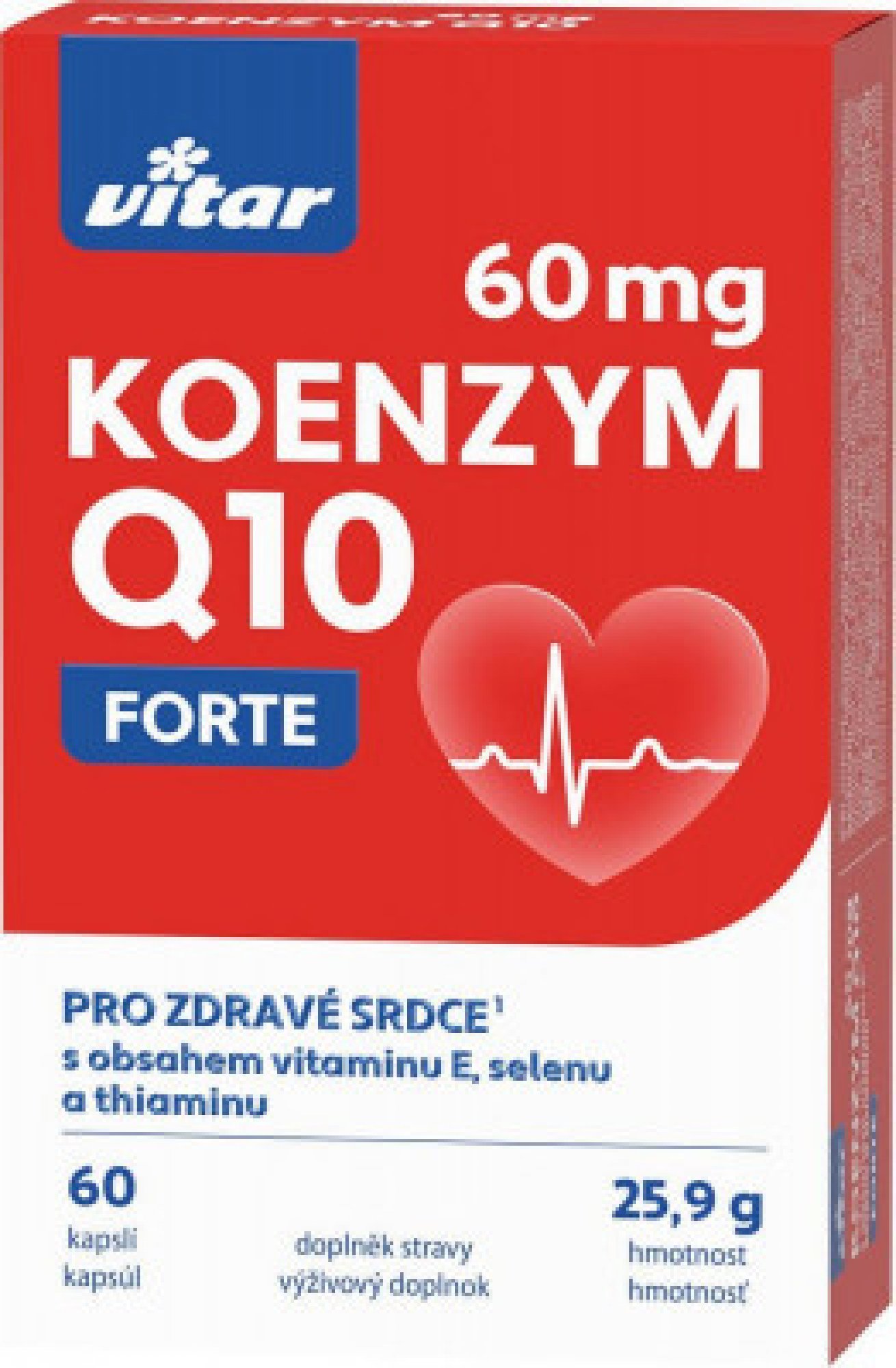 Vitar Koenzym Q10 Forte 60 mg 60 kapslí