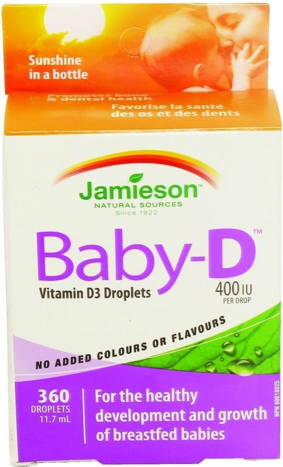 Jamieson Baby-D Vitamín D3 400 IU kapky 11,7 ml