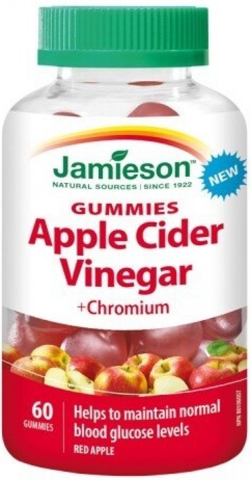 JAMIESON Jablečný ocet s chromem želat.past. 60 ks