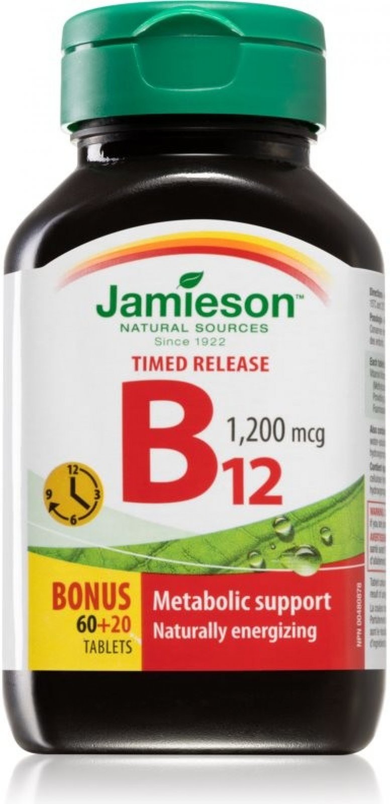 Jamieson Vitamín B12 1200mcg s post.uvolňov. 80 tablet