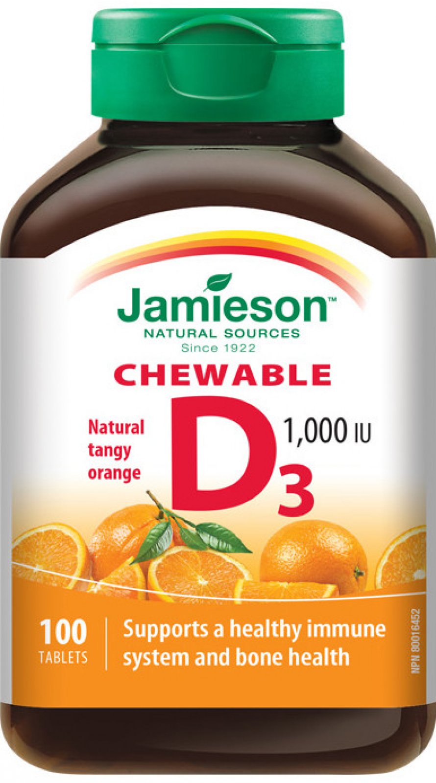 Jamieson Vitamín D3 1000IU cucací Pomeranč 100 tablet